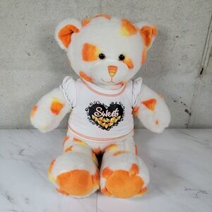 2010 Retired: 16" Build A Bear Workshop Halloween Candy Corn Teddy Orange Feet